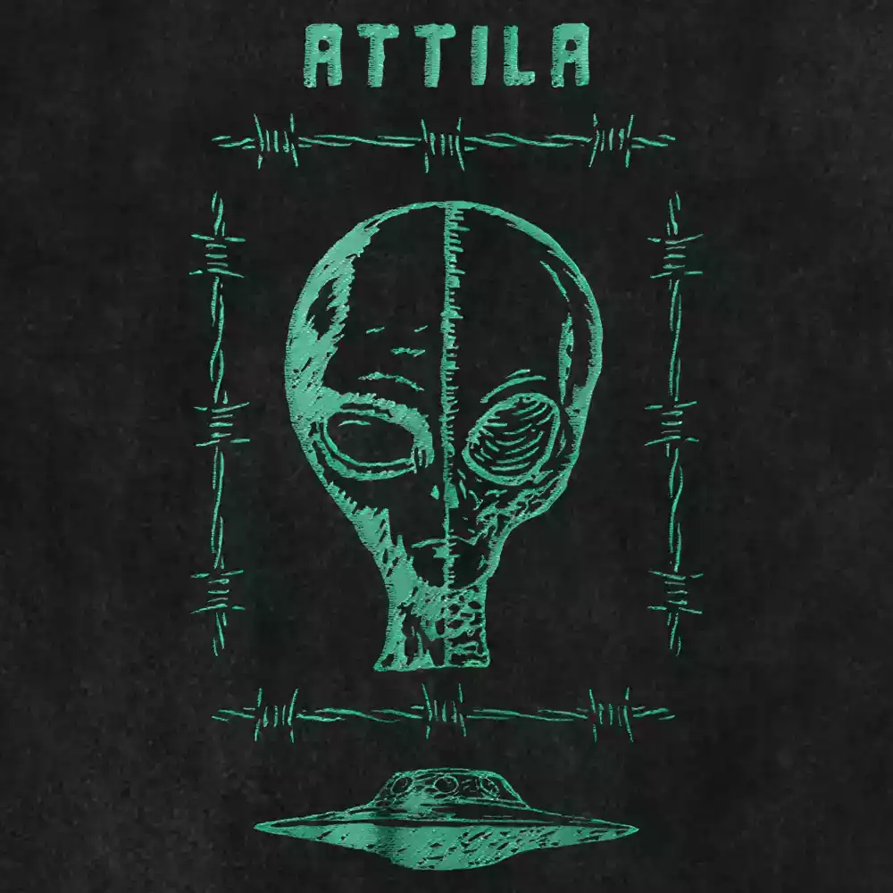 Green Alien Washed Alien T-shirt