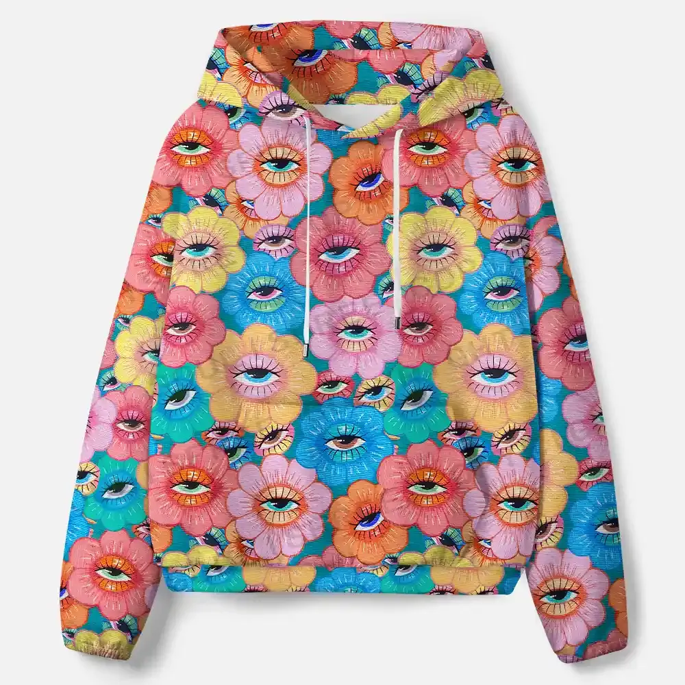 Psychedelic Garden All-Over Print Hoodie