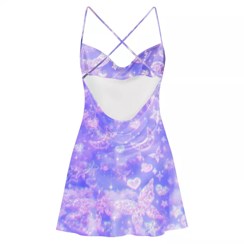 Soulisfree Cosmic Love Satin Mini Dress