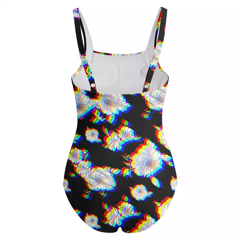 Soulisfree Digital Bloom One‑Piece Swimsuit