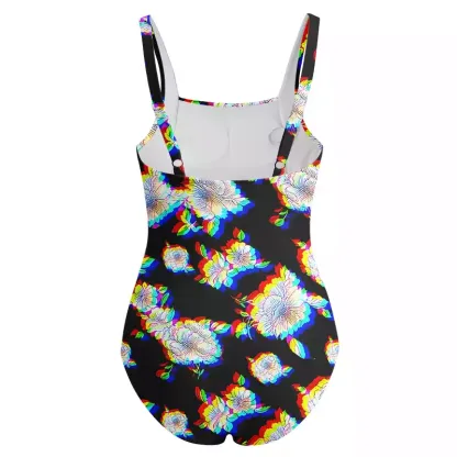 Soulisfree Digital Bloom One‑Piece Swimsuit