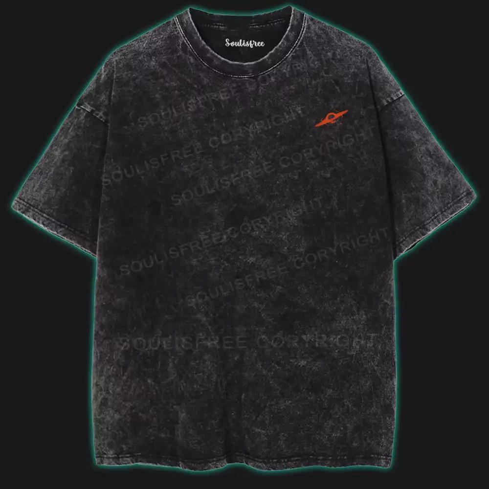 Love You To Black Hole And Back Washed Space T-shirt