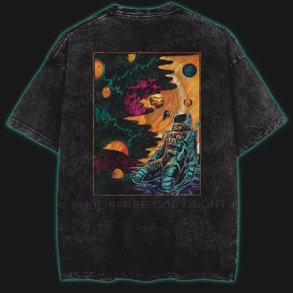 Staring into Infinity Washed Space T-shirt