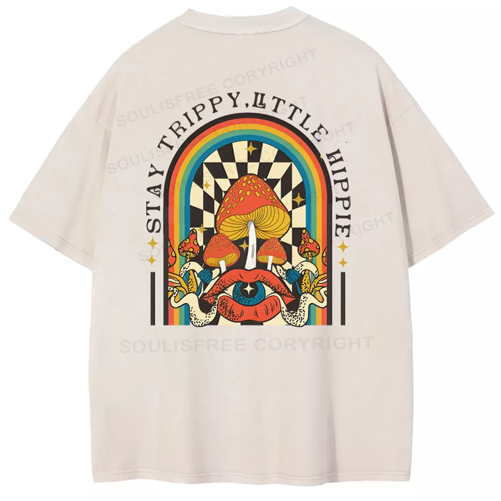 Stay Trippy Little Hippie Washed T-shirt