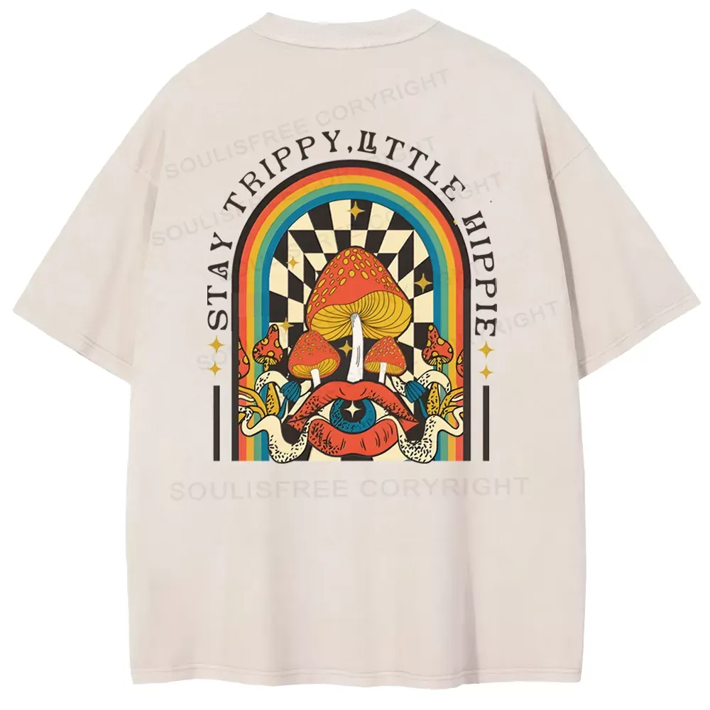 Stay Trippy Little Hippie Washed T-shirt