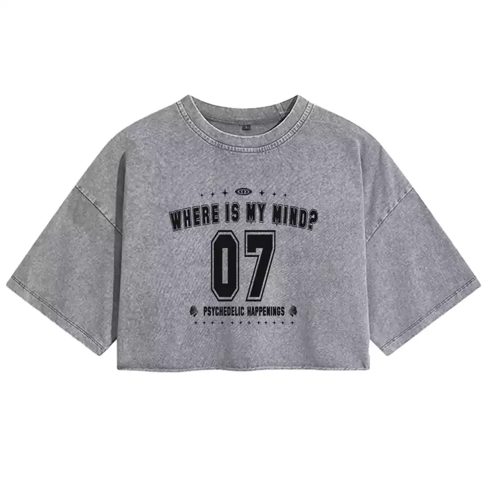 Personalized Where Is My Brain Washed Crop T-shirt