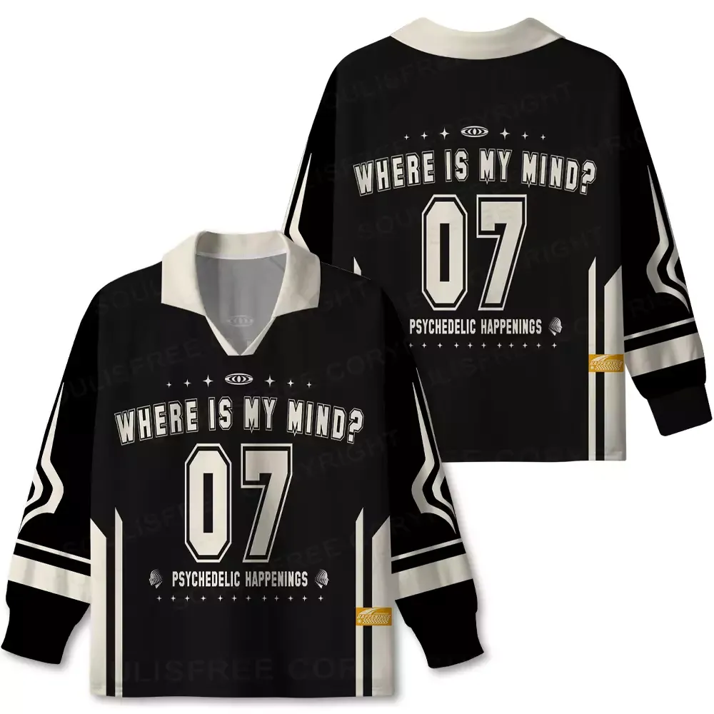 Where Is My Brain Long Sleeve Polo Jersey