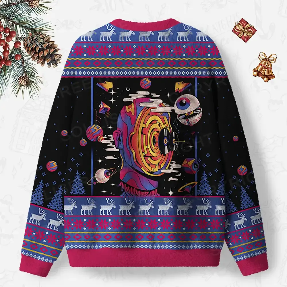 The World Of Music Ugly Christmas Knit Sweatshirt