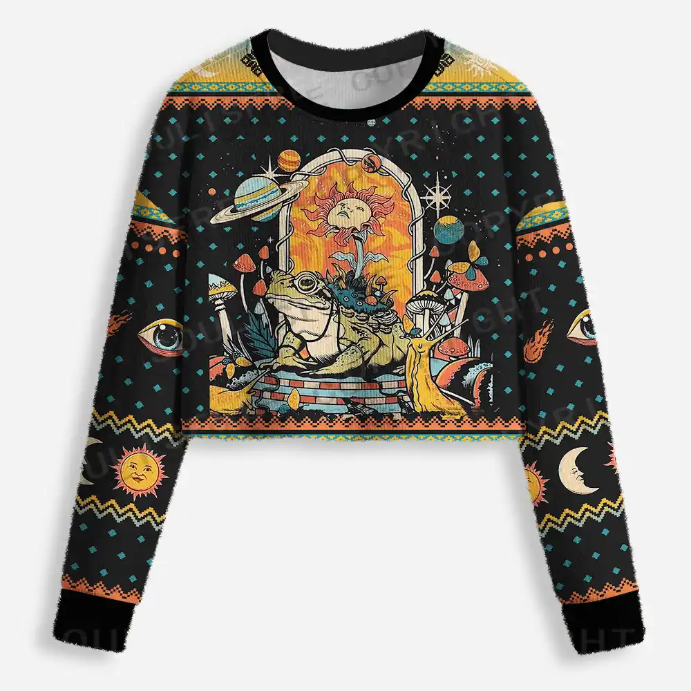 Equilibrium Cropped Ugly Christmas Sweater