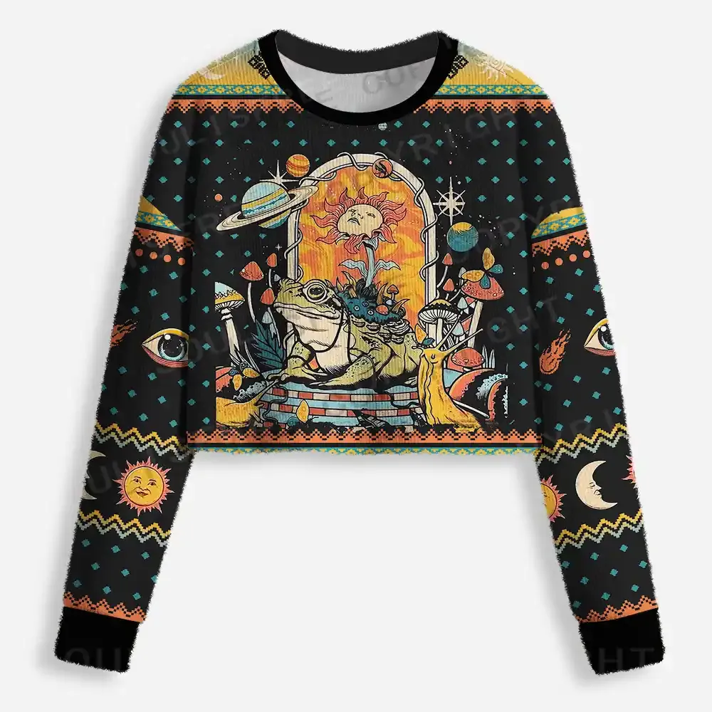 Equilibrium Cropped Ugly Christmas Sweater