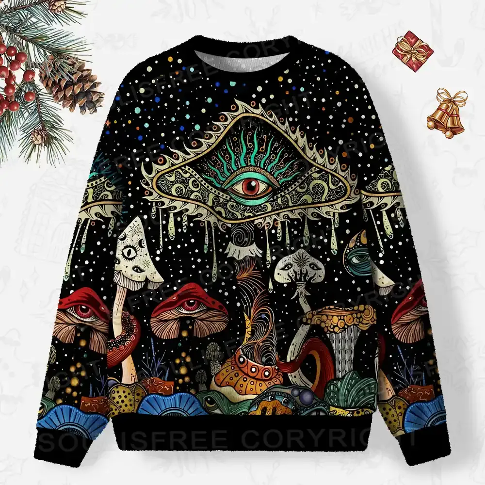 The Eyes of Nature Ugly Christmas Knit Sweatshirt
