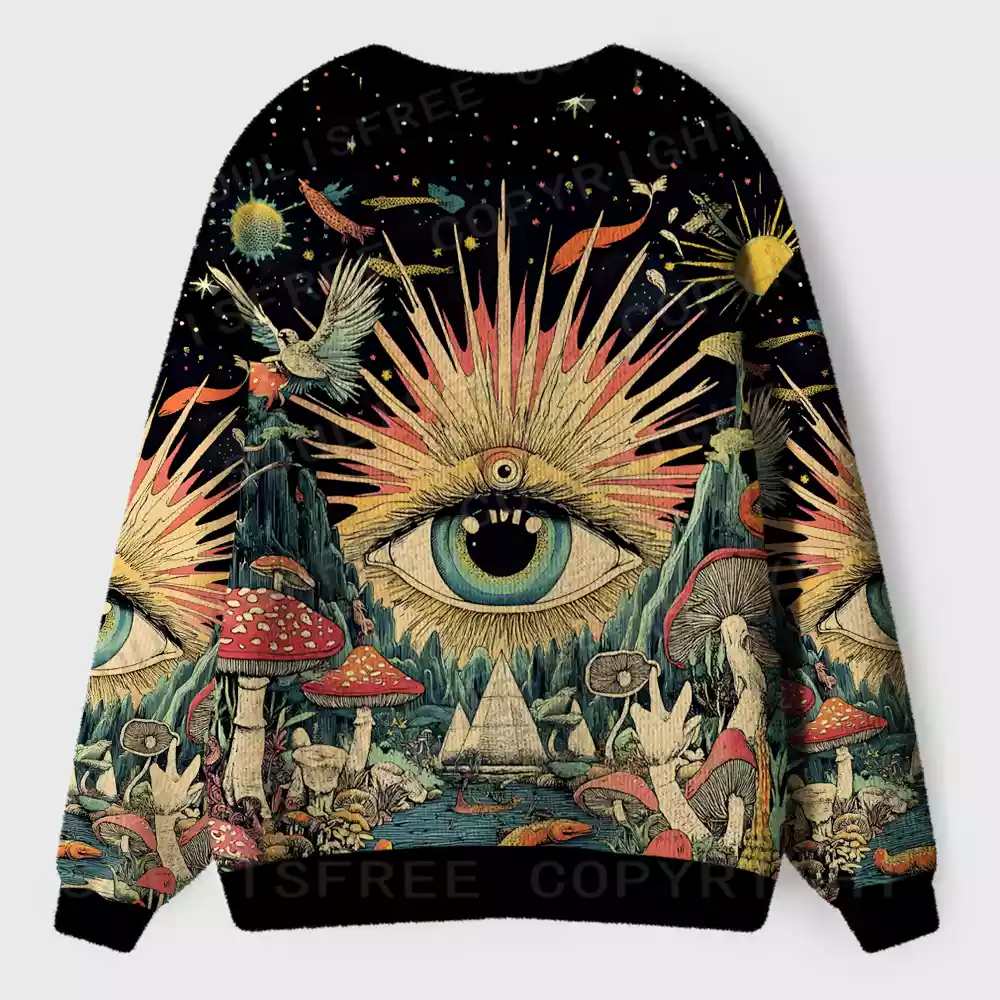 Divine Eye Fungal Grove Ugly Cardigan Sweaters