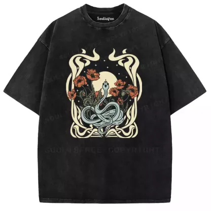 Lunar Serpent Poppy Washed T-shirt