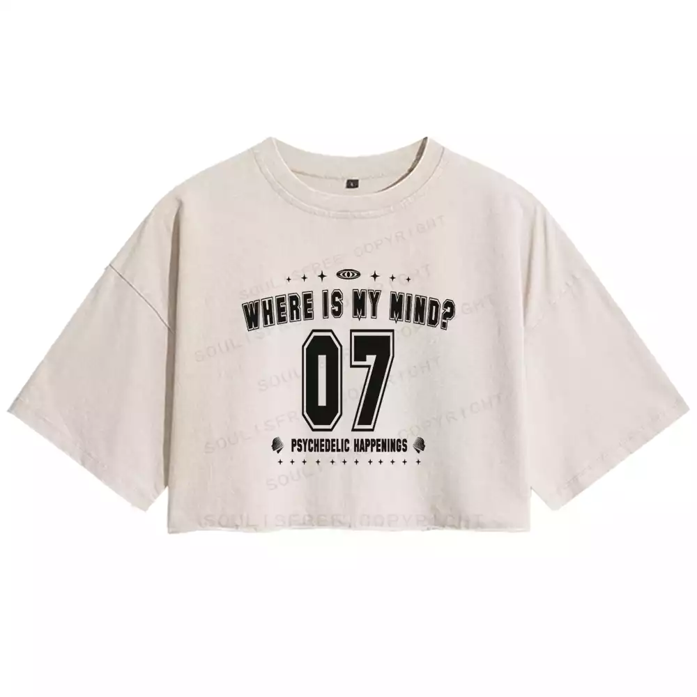 Personalized Where Is My Brain Washed Crop T-shirt