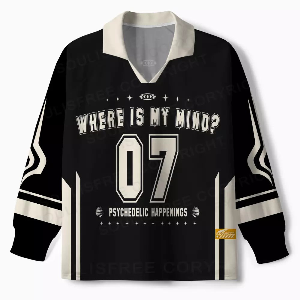 Where Is My Brain Long Sleeve Polo Jersey