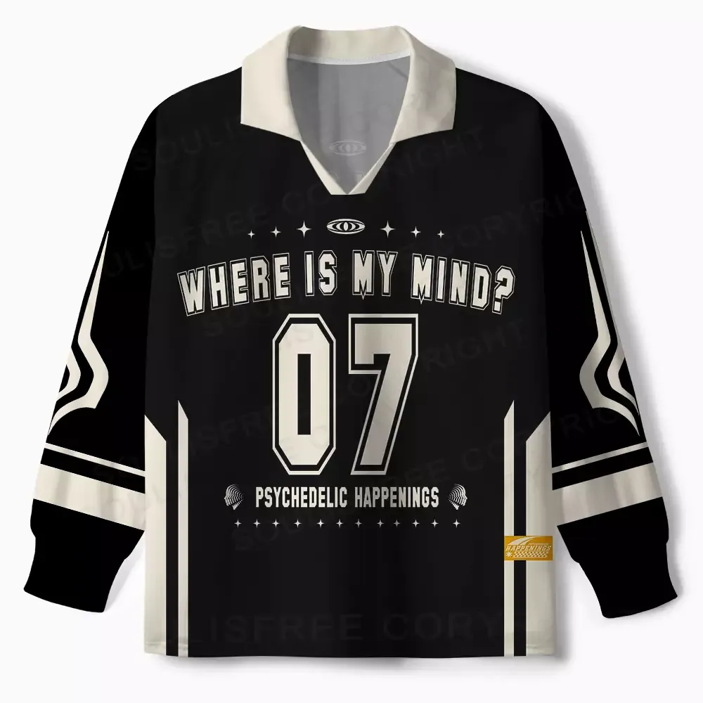 Where Is My Brain Long Sleeve Polo Jersey