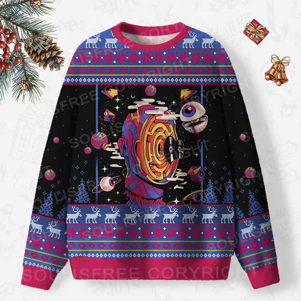 The World Of Music Ugly Christmas Knit Sweatshirt