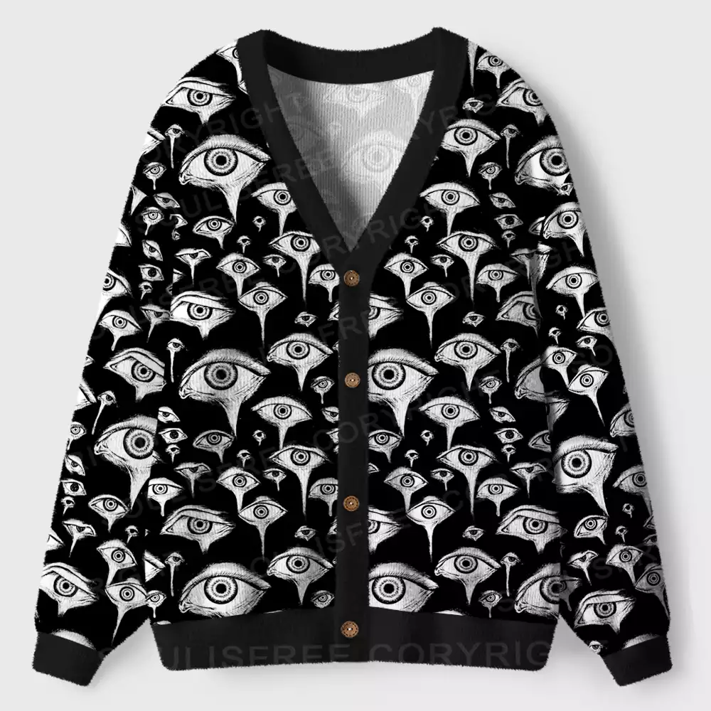 Gaze Into the Abyss Ugly Cardigan Sweaters
