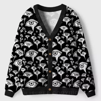 Gaze Into the Abyss Ugly Cardigan Sweaters
