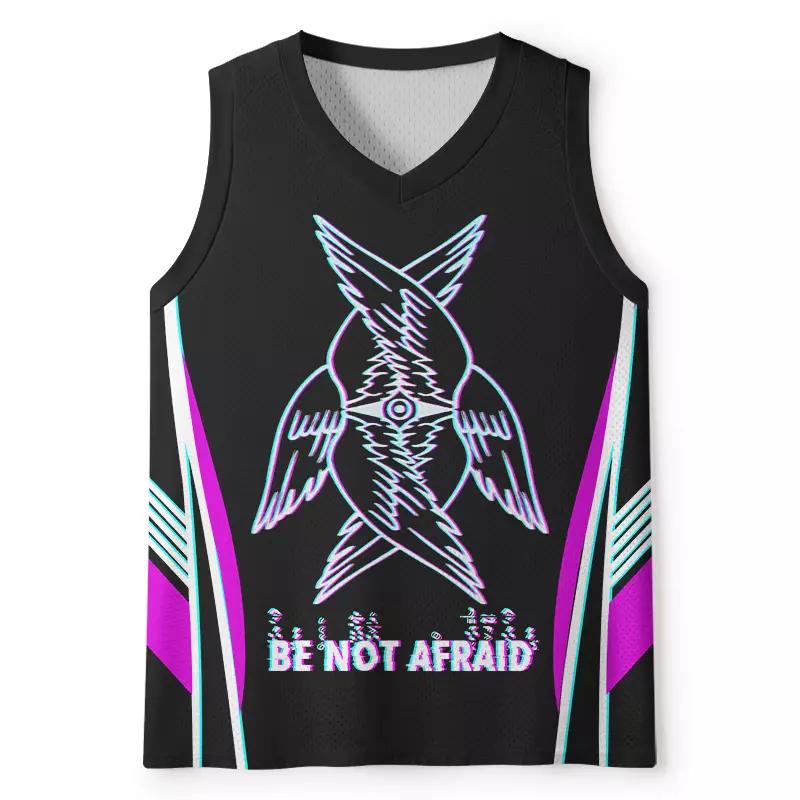 Soulisfree BE NOT AFRAID — Divine Glitch Wings Mesh Tank