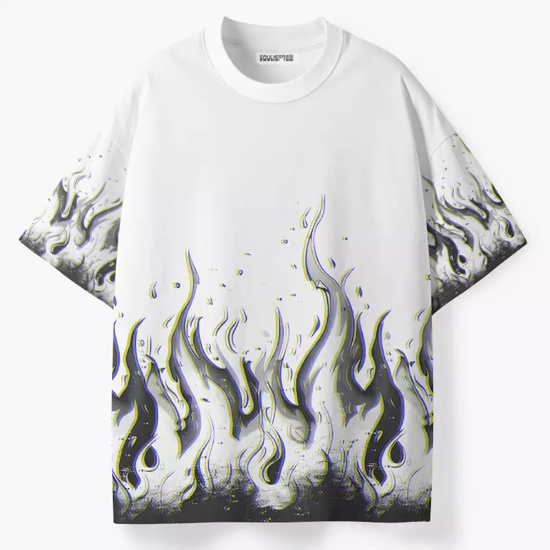 Soulisfree Glitch Flames ECO‑PERF Graphic Tee