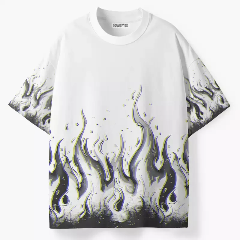 Soulisfree Glitch Flames ECO‑PERF Graphic Tee