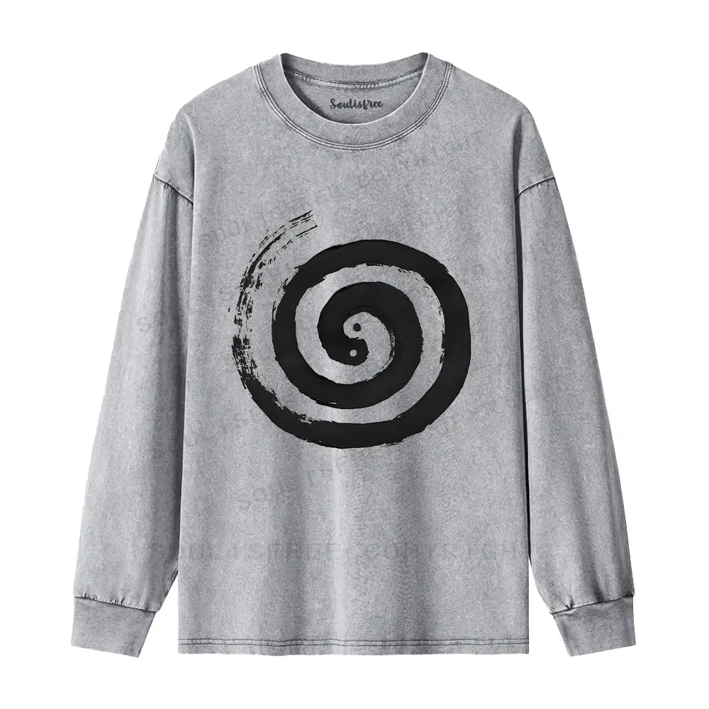 The Cycle Of Life Washed Long Sleeve Shirt