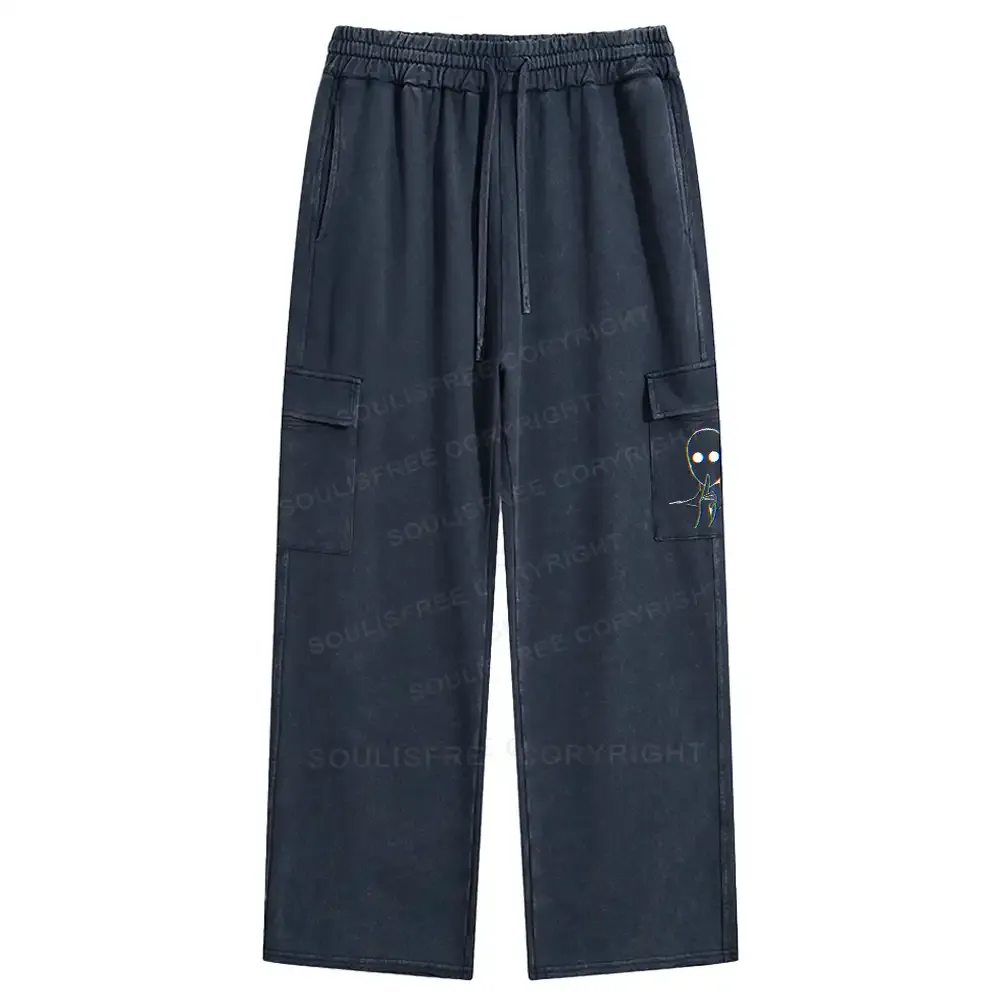 Designed Reminder Of Strangers Washed Cargo pants