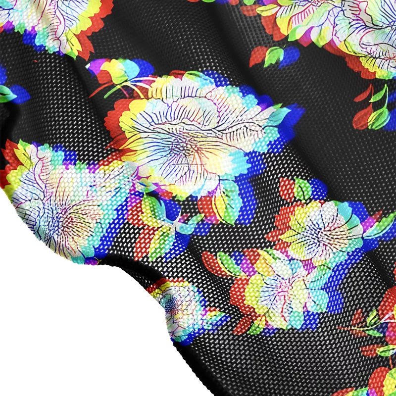 Soulisfree Digital Bloom Sheer Mesh Cover Up