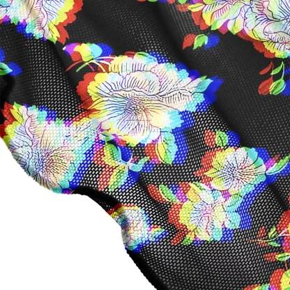 Soulisfree Digital Bloom Sheer Mesh Cover Up