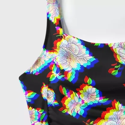 Soulisfree Digital Bloom One‑Piece Swimsuit
