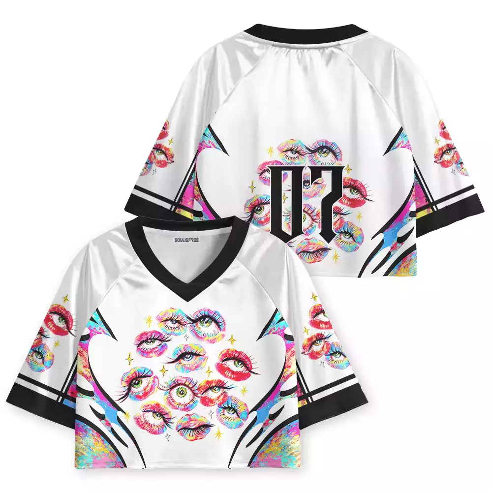 Soulisfree Eyes Everywhere Cropped Jersey
