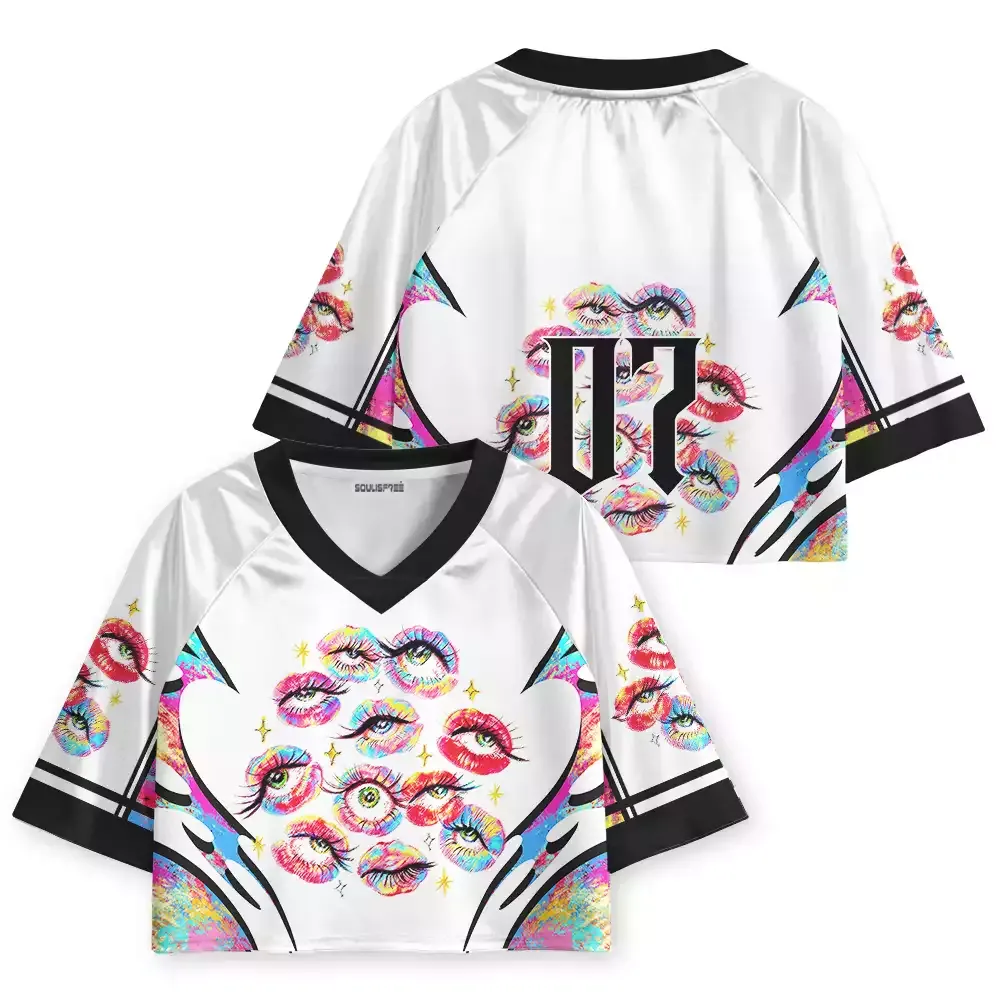 Soulisfree Eyes Everywhere Cropped Jersey