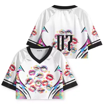Soulisfree Eyes Everywhere Cropped Jersey