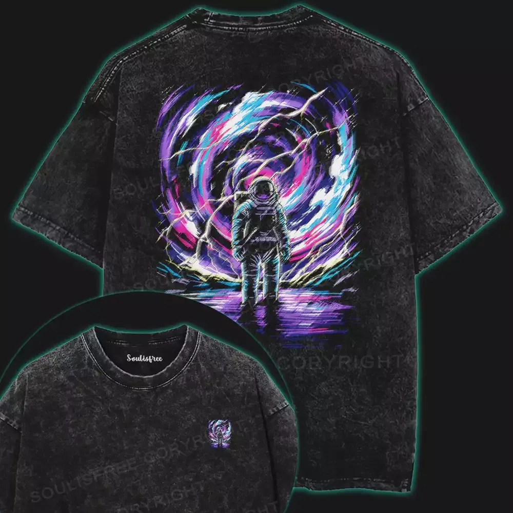 Cosmic Rebel Washed Space T-shirt
