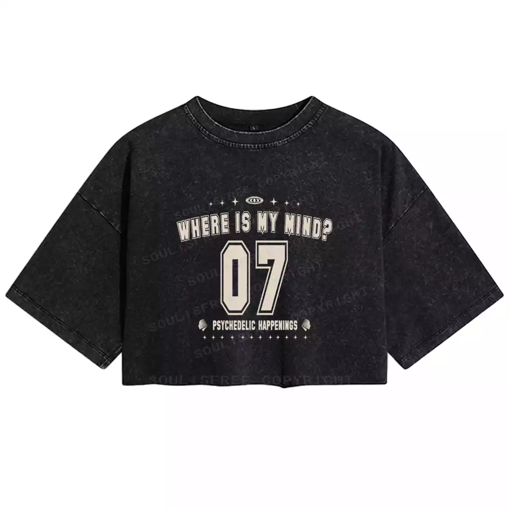 Personalized Where Is My Brain Washed Crop T-shirt