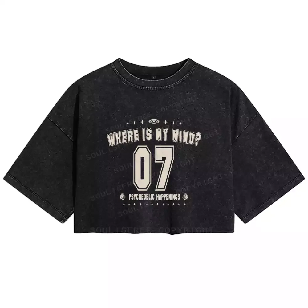 Personalized Where Is My Brain Washed Crop T-shirt