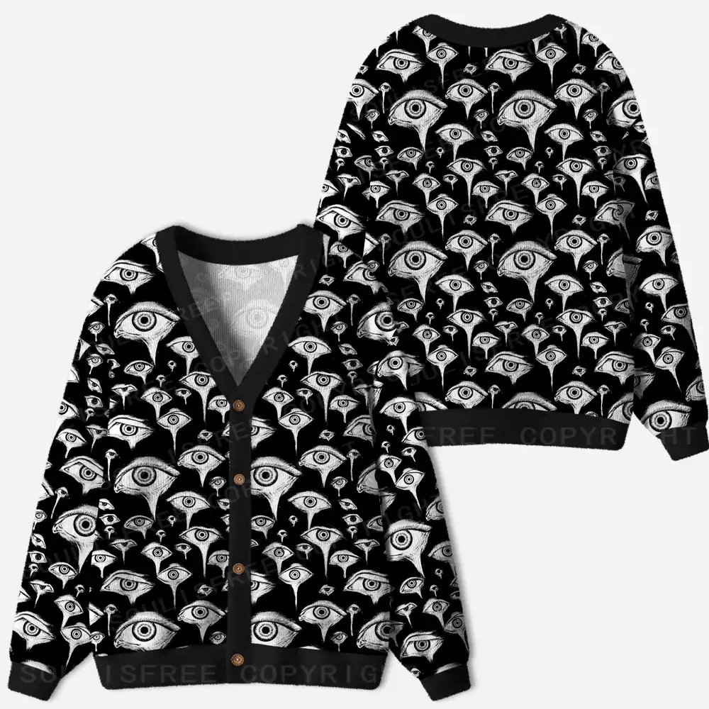 Gaze Into the Abyss Ugly Cardigan Sweaters