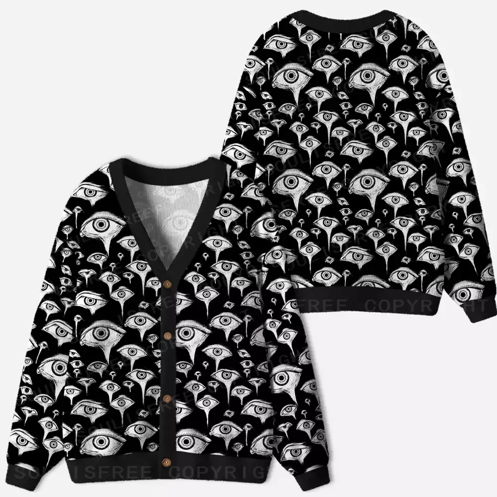 Gaze Into the Abyss Ugly Cardigan Sweaters
