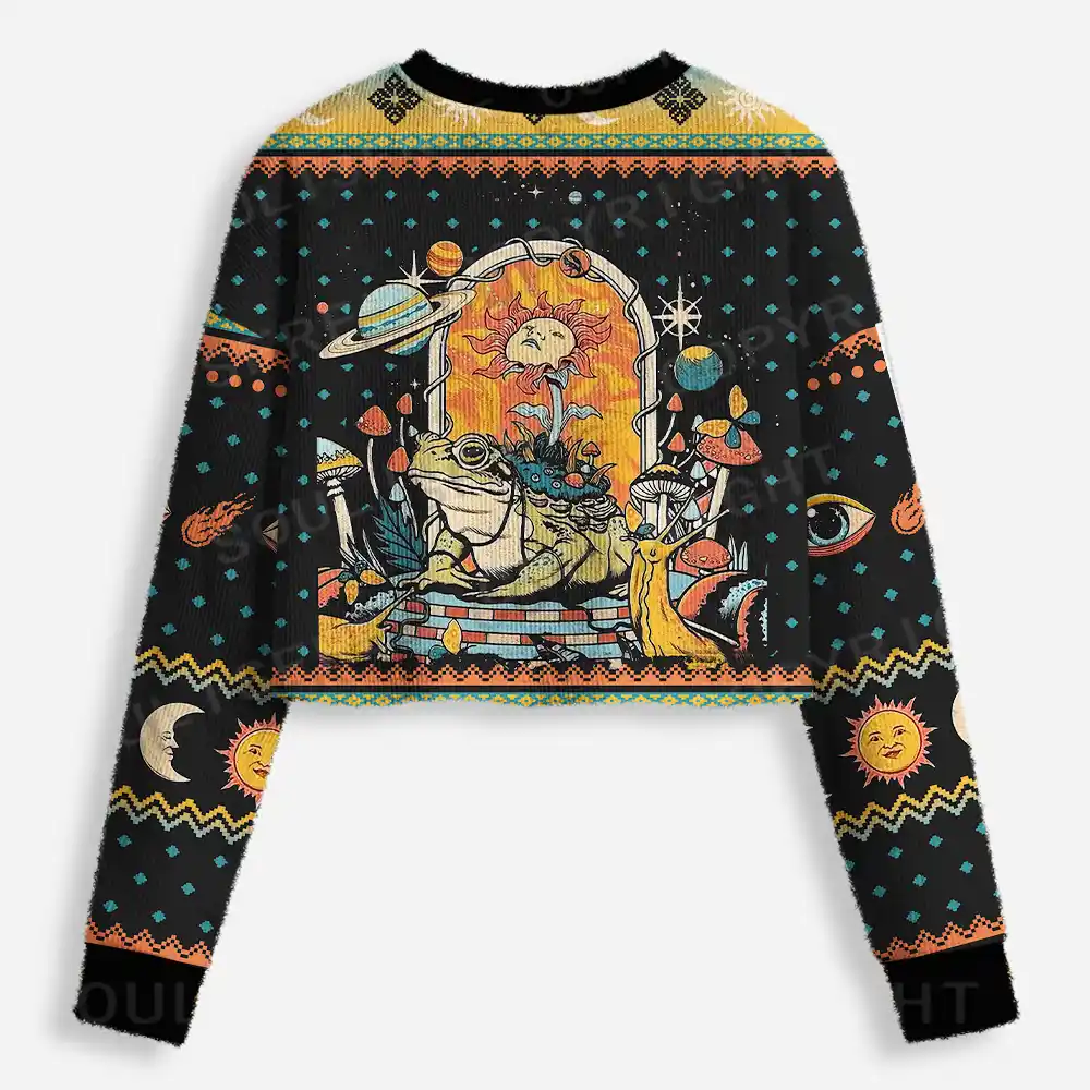 Equilibrium Cropped Ugly Christmas Sweater