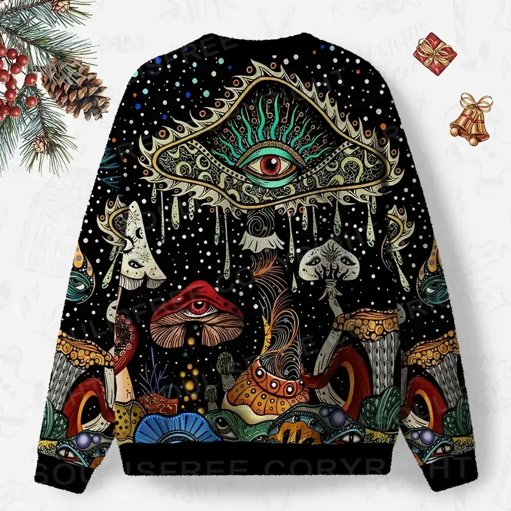 The Eyes of Nature Ugly Christmas Knit Sweatshirt