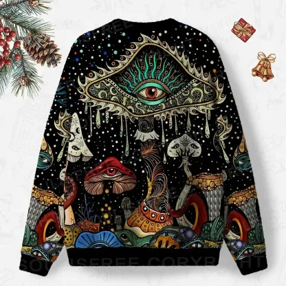 The Eyes of Nature Ugly Christmas Knit Sweatshirt
