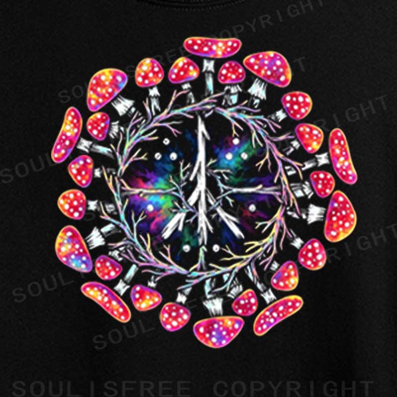 Soulisfree Mushroom Mandala Crop Tee