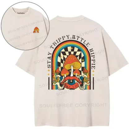Stay Trippy Little Hippie Washed T-shirt