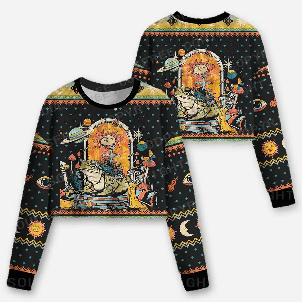 Equilibrium Cropped Ugly Christmas Sweater