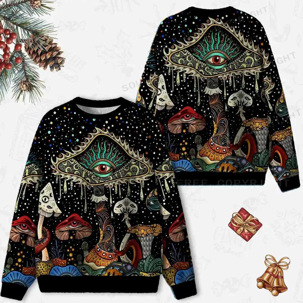 The Eyes of Nature Ugly Christmas Knit Sweatshirt
