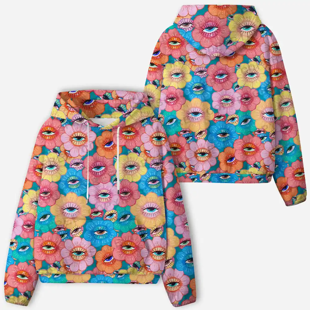 Psychedelic Garden All-Over Print Hoodie