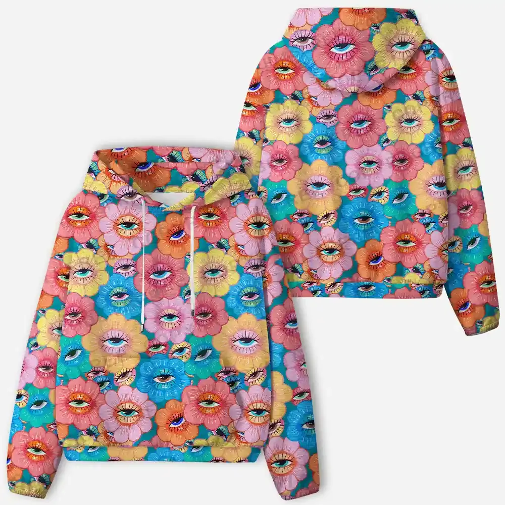 Psychedelic Garden All-Over Print Hoodie