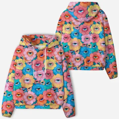 Psychedelic Garden All-Over Print Hoodie
