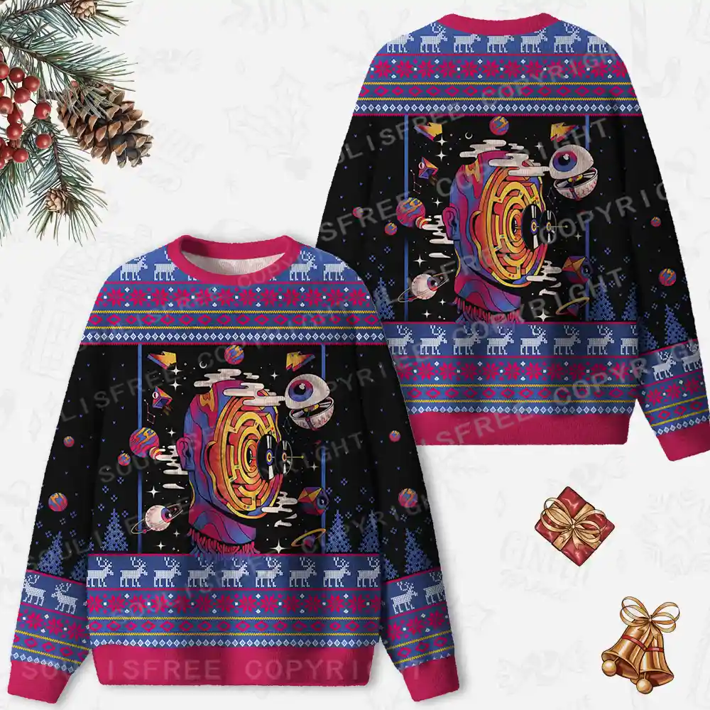 The World Of Music Ugly Christmas Knit Sweatshirt
